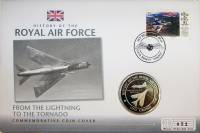 (2008) Монета Гибралтар 2008 год 1 крона "English Electric Lightning"   Буклет с маркой